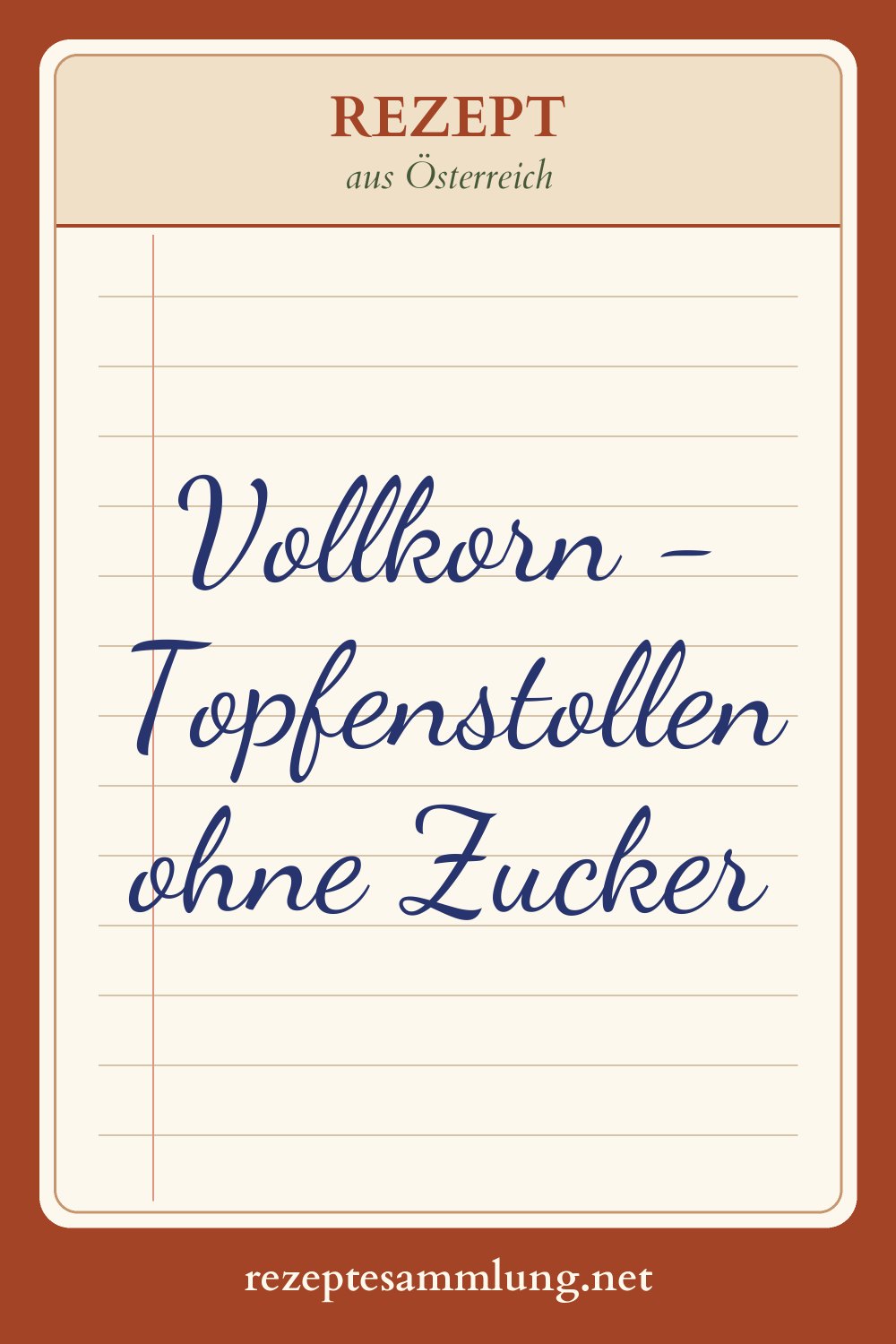 Pin-Bild Vollkorn – Topfenstollen ohne Zucker