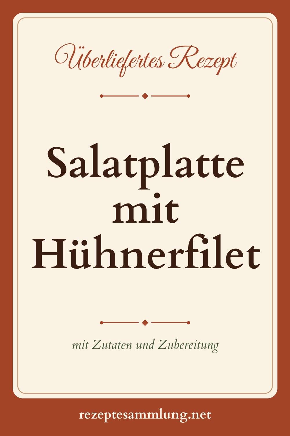 Pin-Bild Salatplatte mit Hühnerfilet