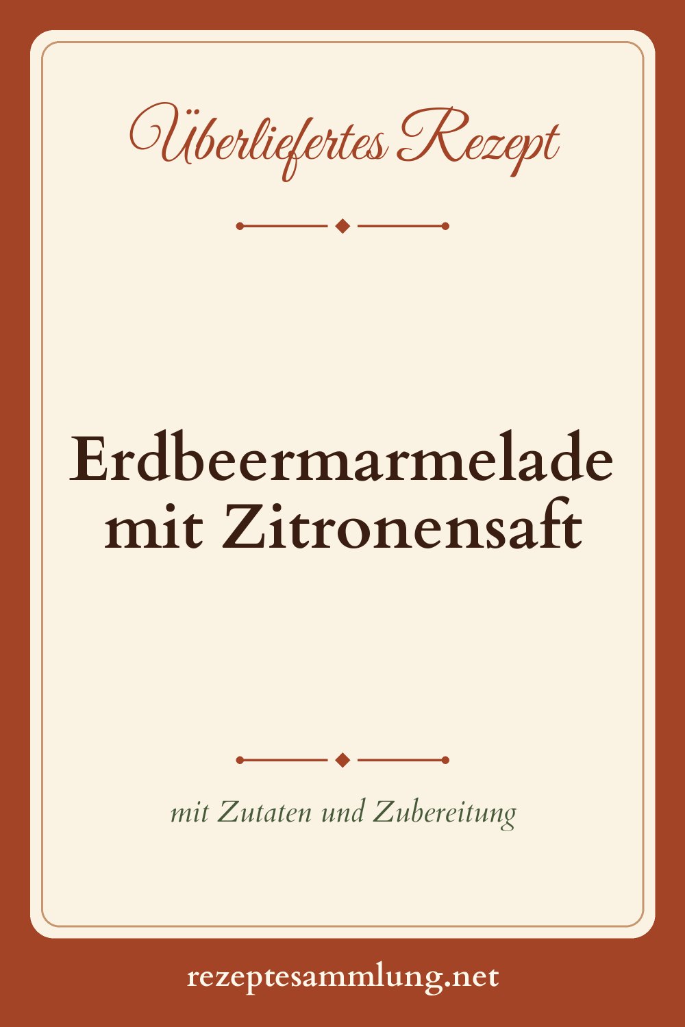 Pin-Bild Erdbeermarmelade mit Zitronensaft