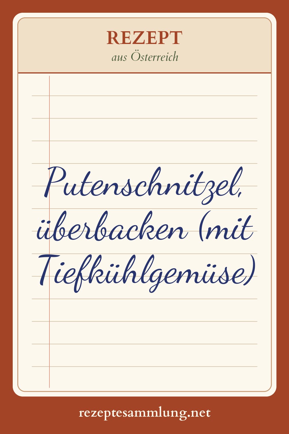 Pin-Bild Putenschnitzel, überbacken (mit Tiefkühlgemüse)