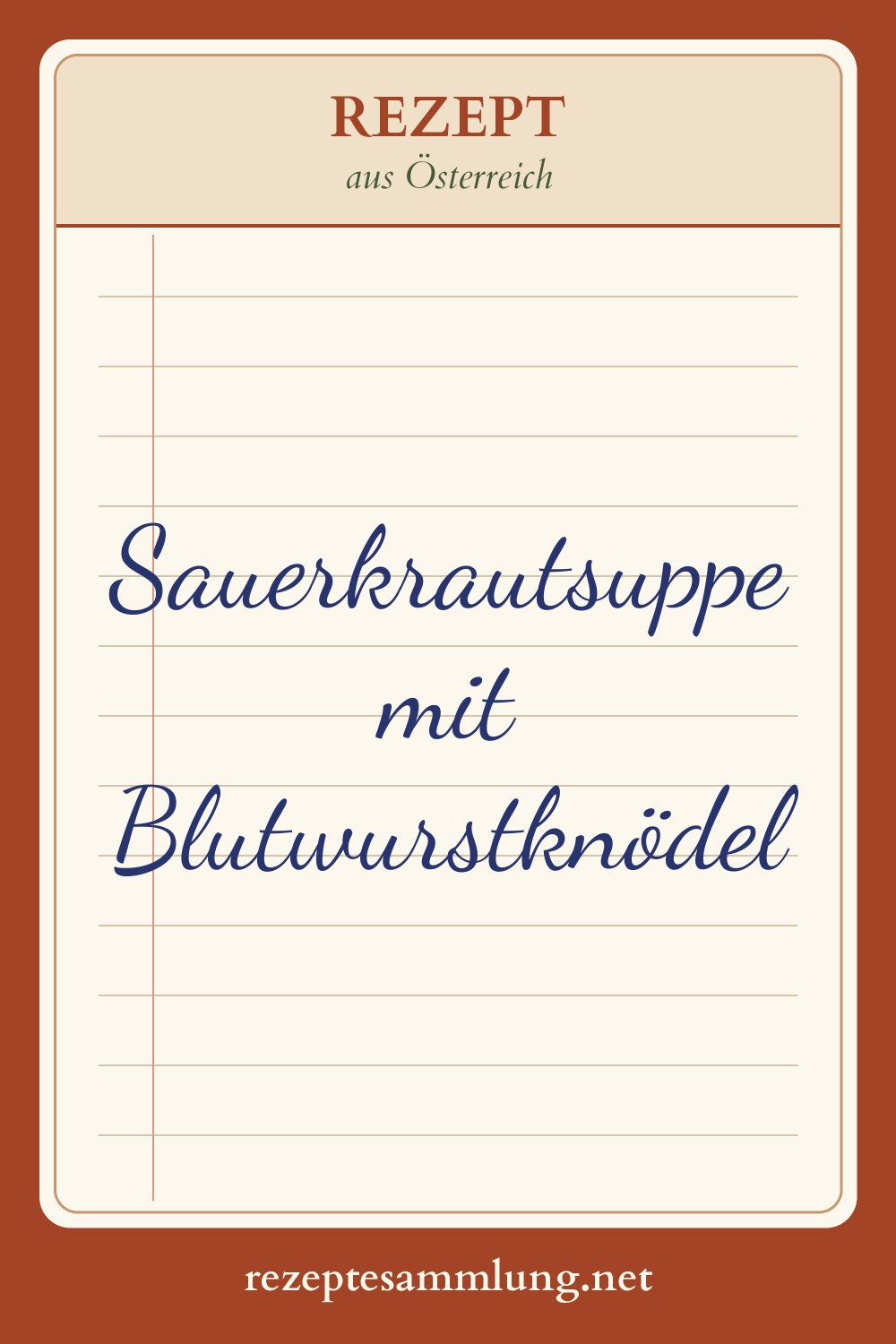 Pin-Bild Sauerkrautsuppe mit Blutwurstknödel