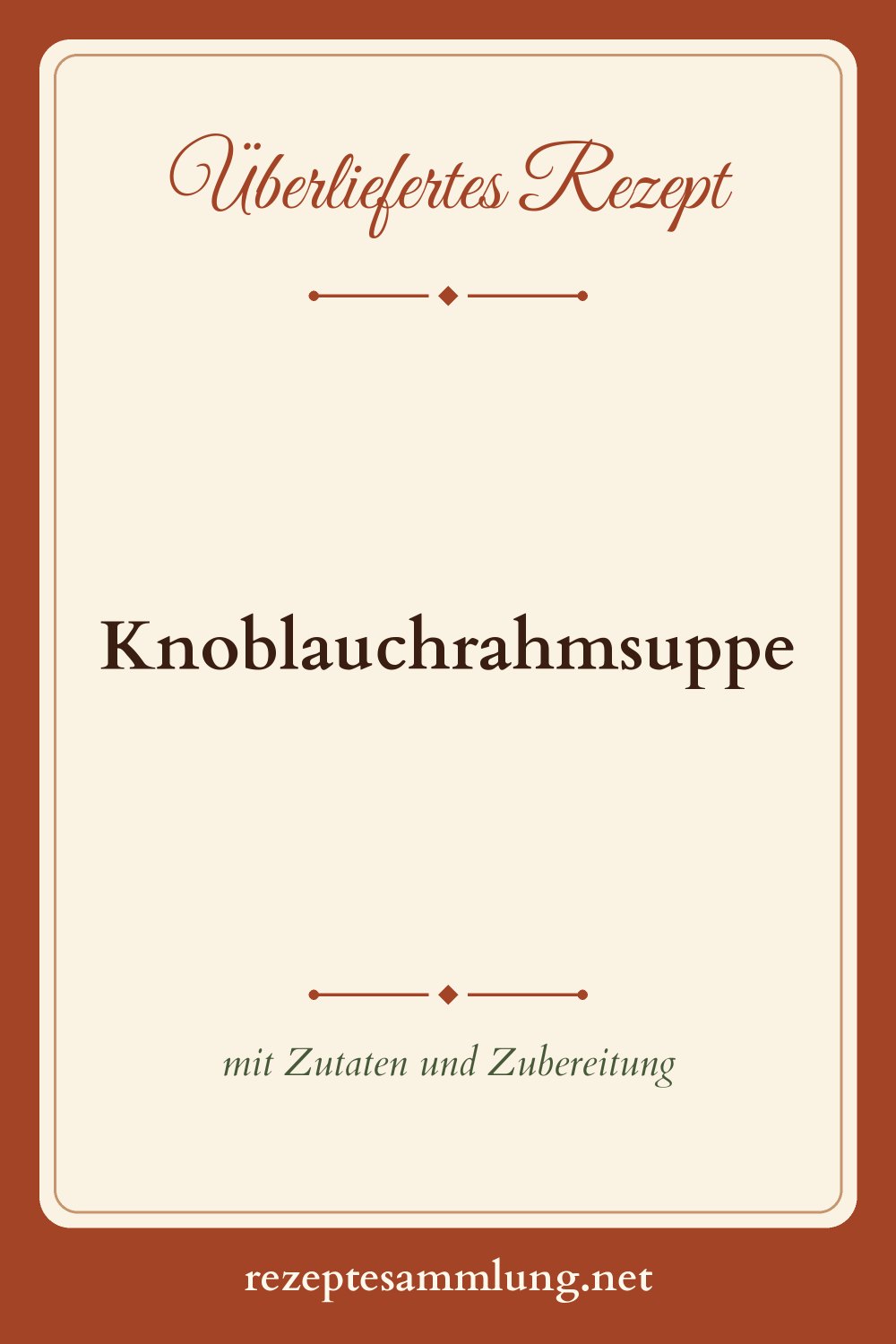 Pin-Bild Knoblauchrahmsuppe