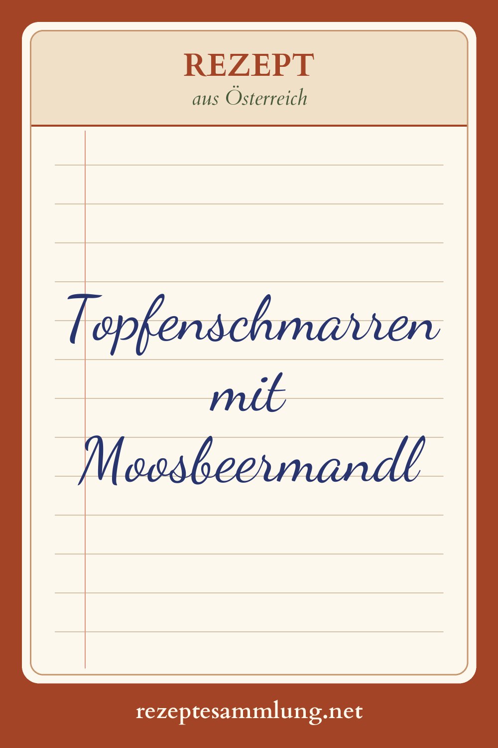 Pin-Bild Topfenschmarren mit Moosbeermandl