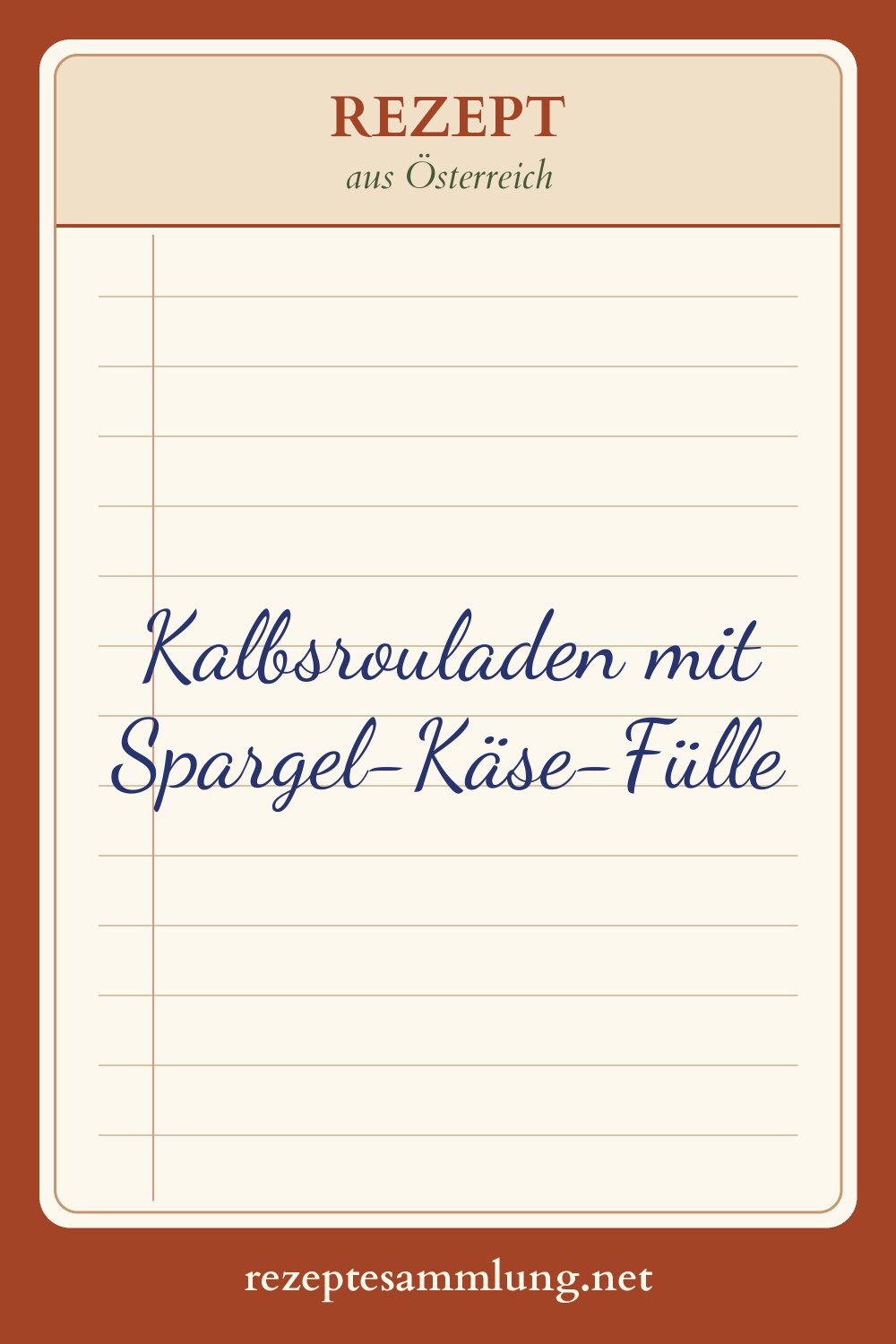 Pin-Bild Kalbsrouladen mit Spargel-Käse-Fülle