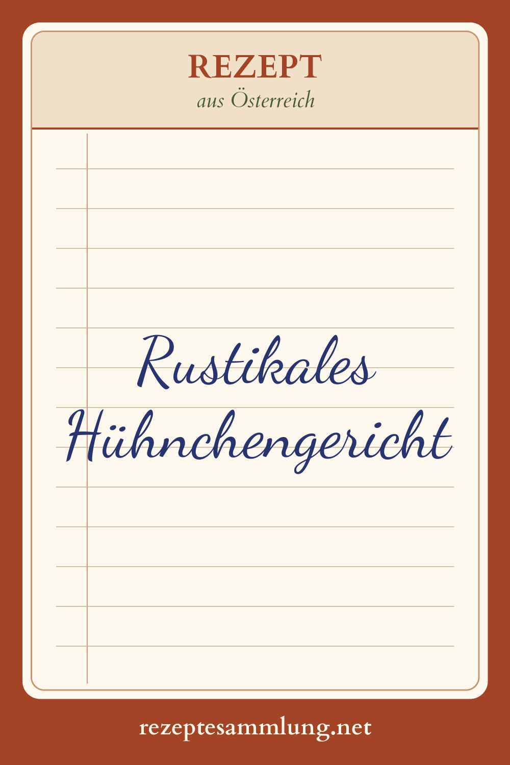 Pin-Bild Rustikales Hühnchengericht