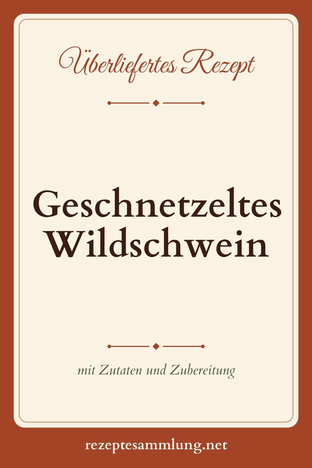 Pin-Bild Geschnetzeltes Wildschwein